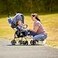 Dream On Me Vista Moonwalk Baby Stroller Lightweight Travel Umbrella Stroller with Compact Fold Smooth Ride Wheels MultiPosition Recline Spacious Storage Basket with Cup Holder Blue