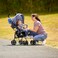 Dream On Me Vista Moonwalk Baby Stroller Lightweight Travel Umbrella Stroller with Compact Fold Smooth Ride Wheels MultiPosition Recline Spacious Storage Basket with Cup Holder Blue