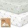 KeaBabies 2Pack Baby Crib Sheets for Boys Girls 52x28 Fitted Elly