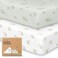 KeaBabies 2Pack Baby Crib Sheets for Boys Girls 52x28 Fitted Elly