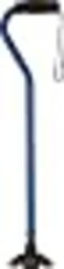 Nova Joy Designer Offset Quad Cane for Seniors Unisex Adjustable Lightweight Walking Aid with Foam Handle Wrist Strap and AntiRattle Lock Essential Mobility Support Blue Rain