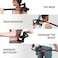 Sytaimm Upgrade Massage Gun Holder Percussive Massage Gun Mount for Back Compatible with Most Massage Guns Design for Hard to Reach Areas