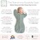 كيس لفّ انتقالي من SwaddleDesigns، بأكمام نصفية وأساور على شكل قفازات، مناسب للمواليد الجدد، يُستخدم كبطانية قابلة للارتداء، مقاس صغير (3 أشهر، 27.7 كجم)، لون أخضر فاتح (جاديت).