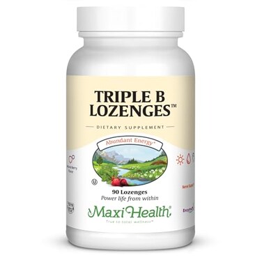 Maxi Health Triple B Lozenges Vitamin B12 B6 Biotin Strawberry Flavor 90 Chewies Kosher