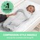 SwaddleMe by Ingenuity Compression Baby Swaddle Pod in Velboa TwoWay Zipper for Easy Diaper Changes Improves Sleep Calms Startle Reflex 02 Months 10 TOG 2Pack Clouds Stars