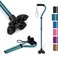 KINGGEAR F1 Walking Stick Walking Cane for Women Men with Wrist Strap Lightweight Sturdy Offset EVA Handle Large Quad Base Self Standing for Seniors and People with Injuries Recovery