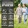 KINGGEAR F1 Walking Stick Walking Cane for Women Men with Wrist Strap Lightweight Sturdy Offset EVA Handle Large Quad Base Self Standing for Seniors and People with Injuries Recovery