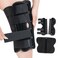 Alpha Medical 12 Long Adjustable Three Panel Orthopedic Knee Immobilizer Supportive Adjustable Side Panels Knee Brace Stabilizer Knee Immobilization L1830