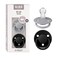 BIBS Pacifiers De Lux Collection BPAFree Round Nipple Silicone Made in Denmark Set of 2 CloudBlack Color Premium Soothers Size One Size