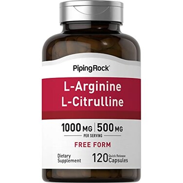 Piping Rock LArginine LCitrulline Supplement 1500 mg 120 Capsules
