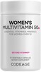 Codeage Womens Multivitamin 50 Essential Vitamins for Women Over 50 Methylated Folate Magnesium Selenium Vitamin B6 B12 D3 Antioxidants 1 Pill Per Serving GlutenFree 30 Capsules