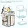 Maliton Hanging Diaper Caddy Organizer Diaper Stacker for Changing Table Crib Playard or Wall Nursery Organization Baby Shower Gifts for Newborn Gray Cloud