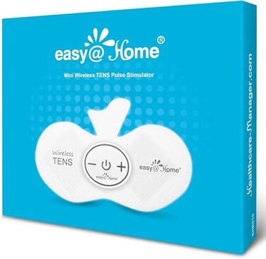 جهاز Easy@Home EasyHome اللاسلكي القابل لإعادة الشحن والمدمج لتحفيز العضلات كهربائياً (EMS) لتخفيف الألم، معتمد من 510K ومؤهل للاستخدام مع حسابات الإنفاق المرن (FSA) EHE015