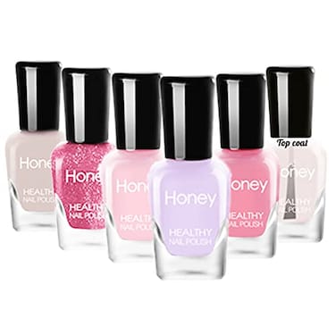 Tophany Non Toxic Nail Polish Set Easy Peel Off and Fast Dry NailPolish Set for Pack Eco Friendly Organic Water Based Nail Polish for WomenTeens 6 Bottles