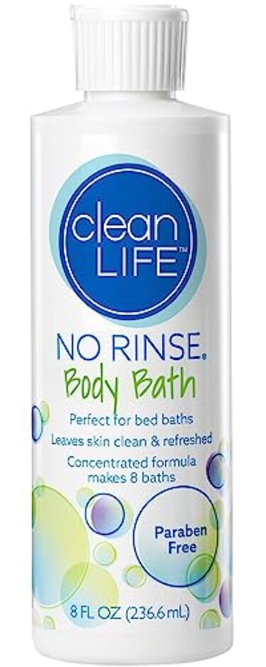 No-Rinse NoRinse Body Bath Concentrated Scented 8 oz Bottle 4 Count