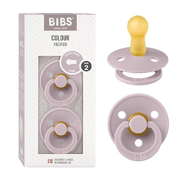 مجموعة لهايات BIBS الملونة، لهايات أطفال من المطاط الطبيعي، طقم من قطعتين، خالية من مادة BPA، صنع في الدنمارك، مناسبة للأطفال من عمر 6 أشهر، عبوة من قطعتين، لون أرجواني داكن