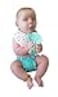 Baby Paper Original Crinkle Teether and Sensory Toy for Babies and Infants Turquoise Zig Zag NonToxic Washable Great for Baby Showers
