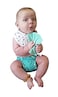 Baby Paper Original Crinkle Teether and Sensory Toy for Babies and Infants Turquoise Zig Zag NonToxic Washable Great for Baby Showers