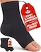 KEMFORD Ankle Compression Sleeve 1Pair Plantar Fasciitis Braces Open Toe Compression Socks for Swelling Sprain Neuropathy Foot Arch Support for Men and Women 2030mmhg L Black