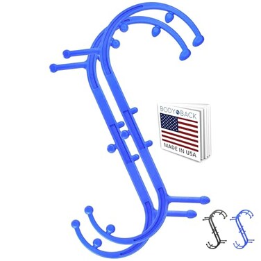Body Back Buddy Classic USA Made FSA Eligible Handheld Full Body Massage Cane Trigger Point Massage Tool for Deep Tissue Pain Relief Dual Massage Hooks for Back Shoulder Neck Manual Back Massager