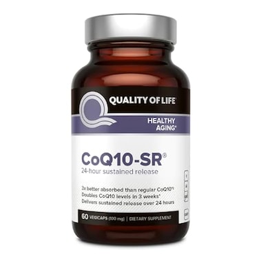 مكمل غذائي قوي يحتوي على CoQ10 بتقنية الإطلاق المستمر لتعزيز الامتصاص، 100 ملغ لكل كبسولة، يدعم طاقة الجهاز المناعي، 60 كبسولة نباتية.