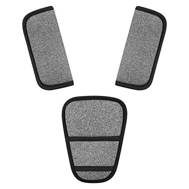 Accmor Car Seat Straps Shoulder Pads Suit for Baby Kids Car Seat Strap Covers Hip Support Car Seat Strap Pads Soft Seat Belt Covers for All Car Seats Pushchair Stroller Grey