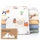 KeaBabies Organic Burp Cloths Baby Boy Girl 6Pack Large Burping Cloths Pets Paws