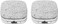 Stephanie Imports Set of 2 SquareShaped Pocket Purse Pill Box with Mirror Silver Etched Floral Print