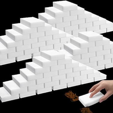 Sosation 500 Pcs Magic Sponge Eraser Bulk Foam Sponge Cleaning Pads Multi Surface Household Cleaning Kitchen Dish Sponges Non Scratch Scrub Sponge Pads for Sink Bathtub Floor Bathroom Wall Cleaner