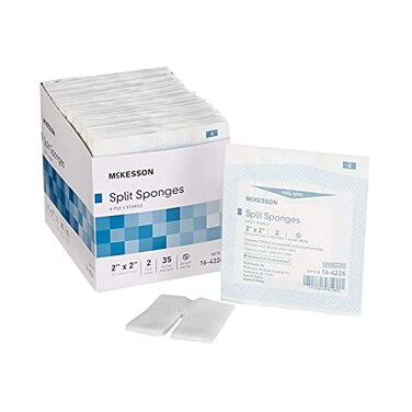 McKesson Performance Plus Gauze Iv Sponge 6Ply Sterile 2X2 35 Packs of 2 Model 164226