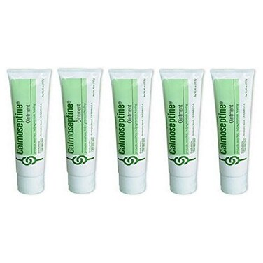 Calmoseptine Ointment Tube to Heal Skin Irritations 4 Oz Pack of 5