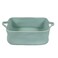 XUANGUO Medium Woven Cotton Rope Storage Basket with Handles Light Green