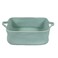 XUANGUO Medium Woven Cotton Rope Storage Basket with Handles Light Green