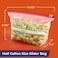 Hefty Calendar Slider Half Gallon Storage Bags 32 Count Pack of 4 Half Gallon Slider Bags with Calendar Dates Holds Raw Meat Breads Fruits and Veggies Zip and Click Closure 128 Total Count