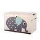 3 Sprouts Large Toy Chest for Kids with Lid and Handles Collapsible Toy Storage BinTrunkBoxBasket Organizer for Boys Girls Playroom Nursery Elephant