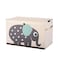 3 Sprouts Large Toy Chest for Kids with Lid and Handles Collapsible Toy Storage BinTrunkBoxBasket Organizer for Boys Girls Playroom Nursery Elephant