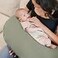 Konssy Muslin Nursing Pillow Covers Soft and Cute Nursing Covers for Breastfeeding Pillows Ideal for Newborn Baby Boys and Girls Fog Green Cream 2 Pack
