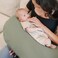 Konssy Muslin Nursing Pillow Covers Soft and Cute Nursing Covers for Breastfeeding Pillows Ideal for Newborn Baby Boys and Girls Fog Green Cream 2 Pack