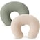 Konssy Muslin Nursing Pillow Covers Soft and Cute Nursing Covers for Breastfeeding Pillows Ideal for Newborn Baby Boys and Girls Fog Green Cream 2 Pack