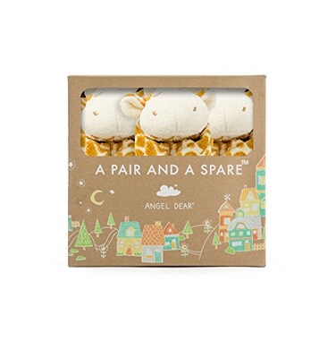 Angel Dear Brown Giraffe Pair And A Spare Blankie Set