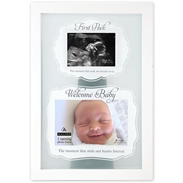 Malden International Designs First Peek Floater Picture Frame 2 Option 24x6 White