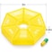 INVODA Weekly Pill Organizer Large 7 Day Pill Box Organizer Daily Medicine Case for Vitamin Fish Oil Pills Supplements Arthritis Friendly Yellow 1PCS