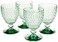 Villeroy &amp; Villeroy Boch Boston Green Crystal Goblets Set of 4