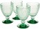 Villeroy &amp; Villeroy Boch Boston Green Crystal Goblets Set of 4