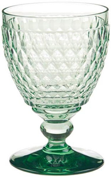 Villeroy &amp; Villeroy Boch Boston Green Crystal Goblets Set of 4