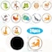 Gosknor 24pcs Potty Training Seat Magic Sticker Reusable Potty Training Stickers Potty Stickers Training Toilet Stickers Color Changing Pee Stickers for Boys Kids Wildlife