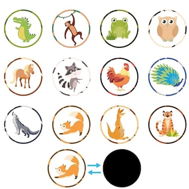 Gosknor 24pcs Potty Training Seat Magic Sticker Reusable Potty Training Stickers Potty Stickers Training Toilet Stickers Color Changing Pee Stickers for Boys Kids Wildlife