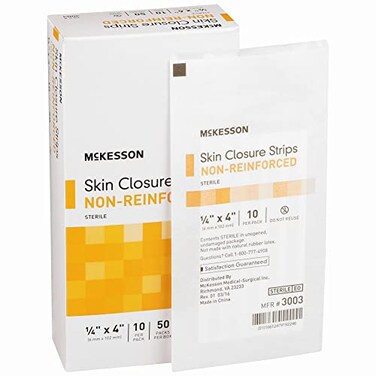 McKesson Skin Closure Adhesive Strips Flexible Steri Strip for Wound Care 14 in x 4 in 50 Count
