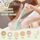 LINGSFIRE Electric Body Bath Brush Rechargeable Back Scrubber for Shower Long Handle Exfoliating Bath Brush for Shower Lotion Applicator for Back Silicone Body Scrubber with 6 Shower Brush Heads