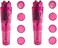 Finever Mini Massager Handheld Pen with 4 Heads for Face Neck HeadBack 2Pack Pink